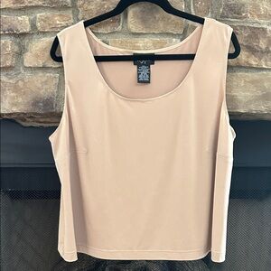 Positive Attitude Women's Sleeveless Light Beige Blouse. 20W
